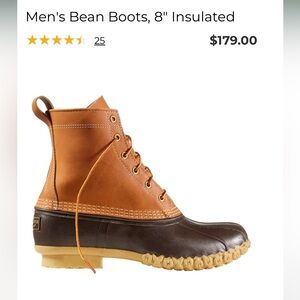 L.L. Bean Men's Bean Boots - Brown and Tan